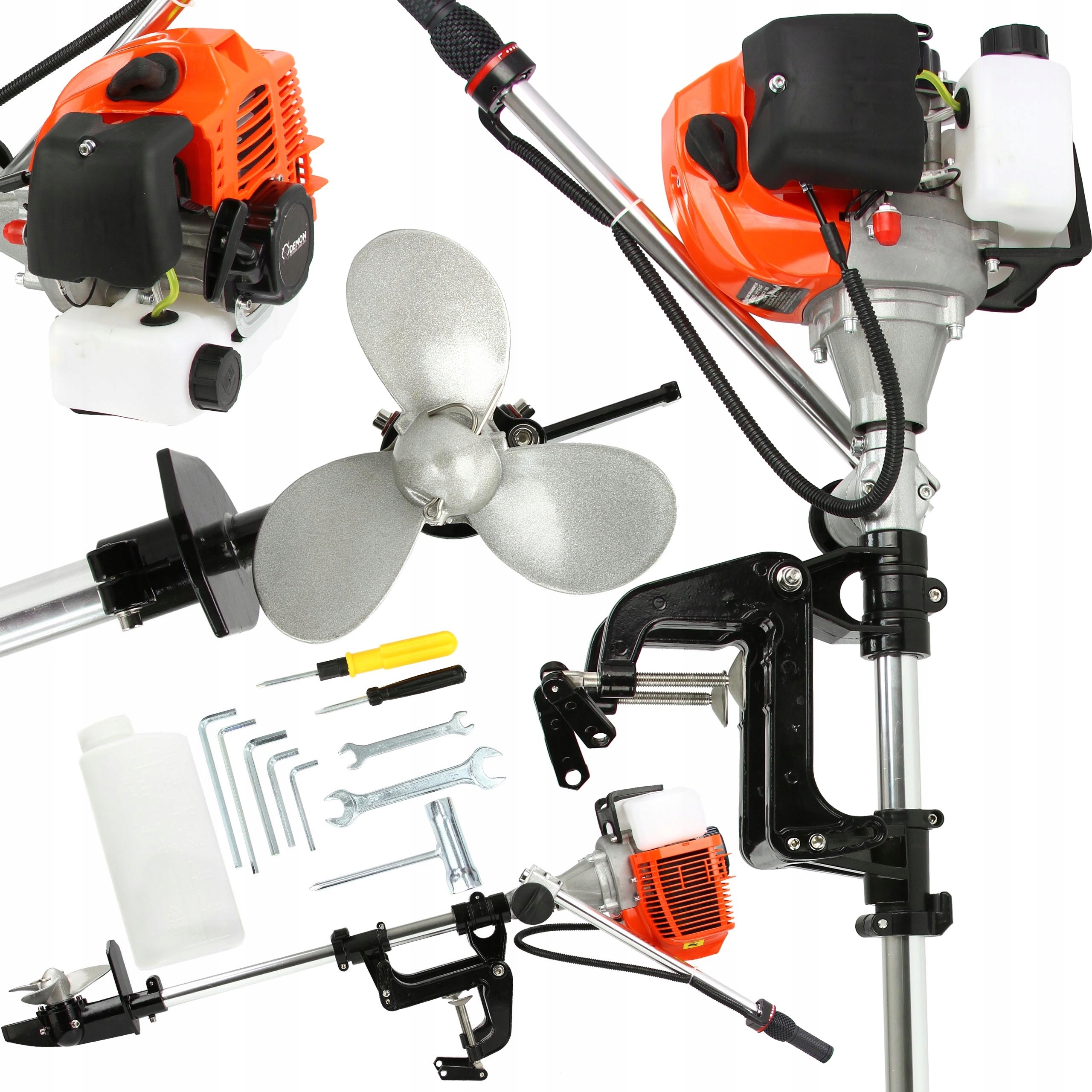 Silnik Zaburtowy Spalinowy 2T Pontonu Łódki Demon