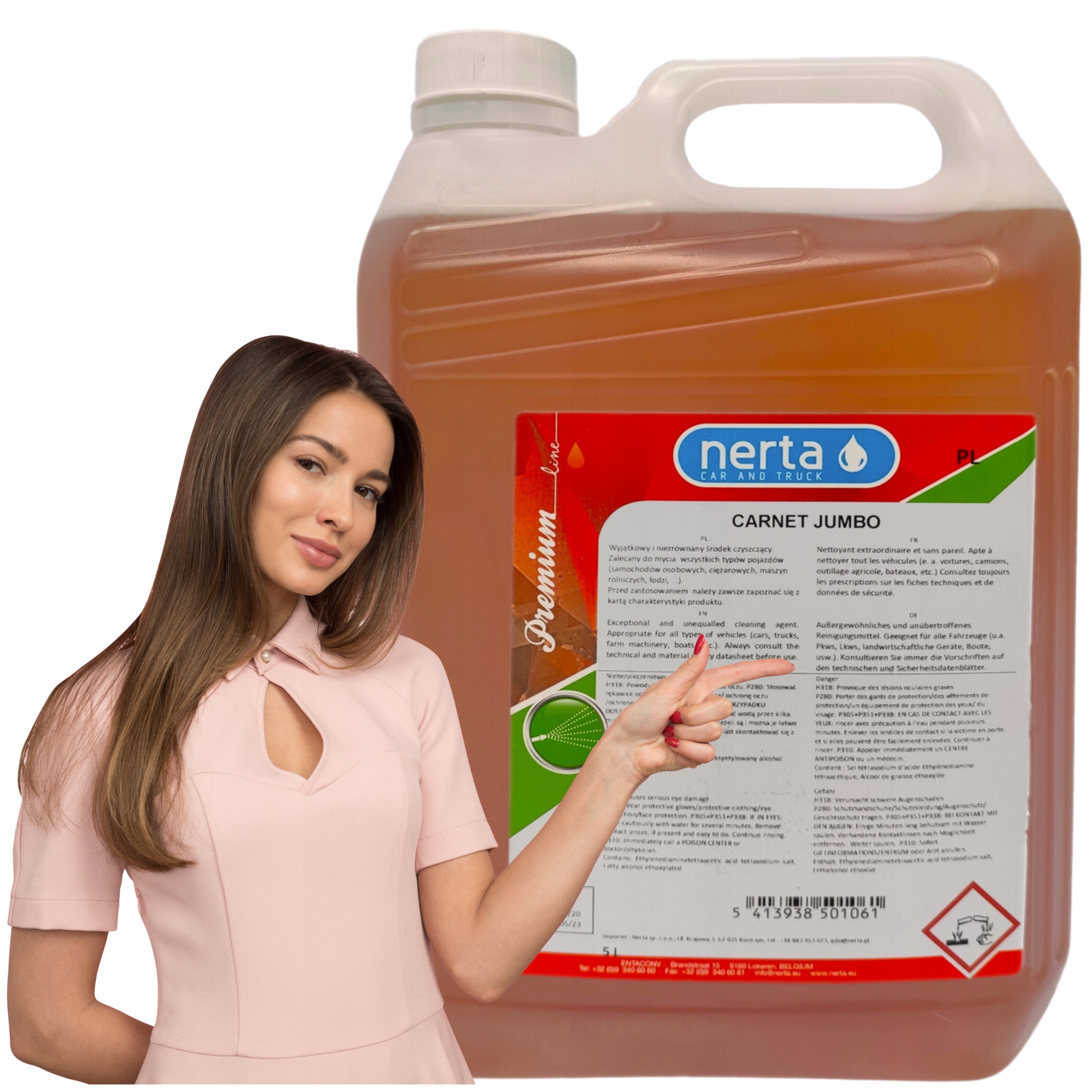 Płyn piana aktywna do mycia samochodów łodzi jachtów Carnet Jumbo Nerta 5L