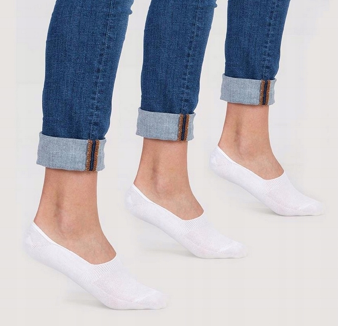 LEE COOPER STOPKI BALERINKI BIAŁE 3-PAK Fason stopki