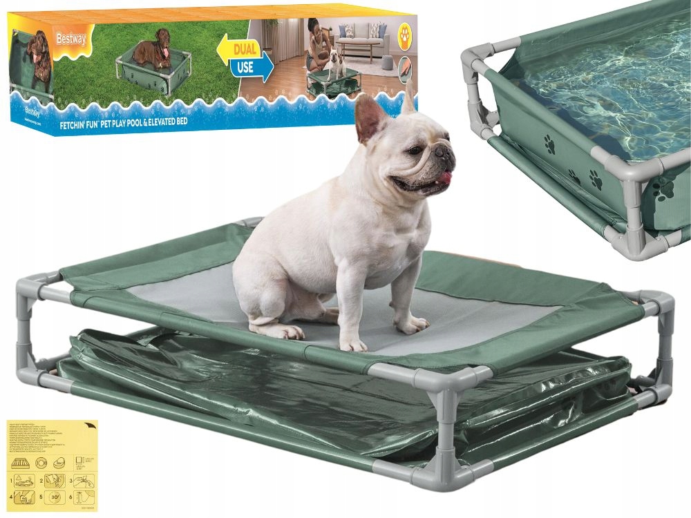 Basen Stelażowy Legowisko dla Zwierząt 2w1 102x74x20 Bestway 561RG New