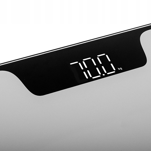 Waga Łazienkowa LED AD 8174 Srebrna - Dokładna 180kg, Szkło 6mm