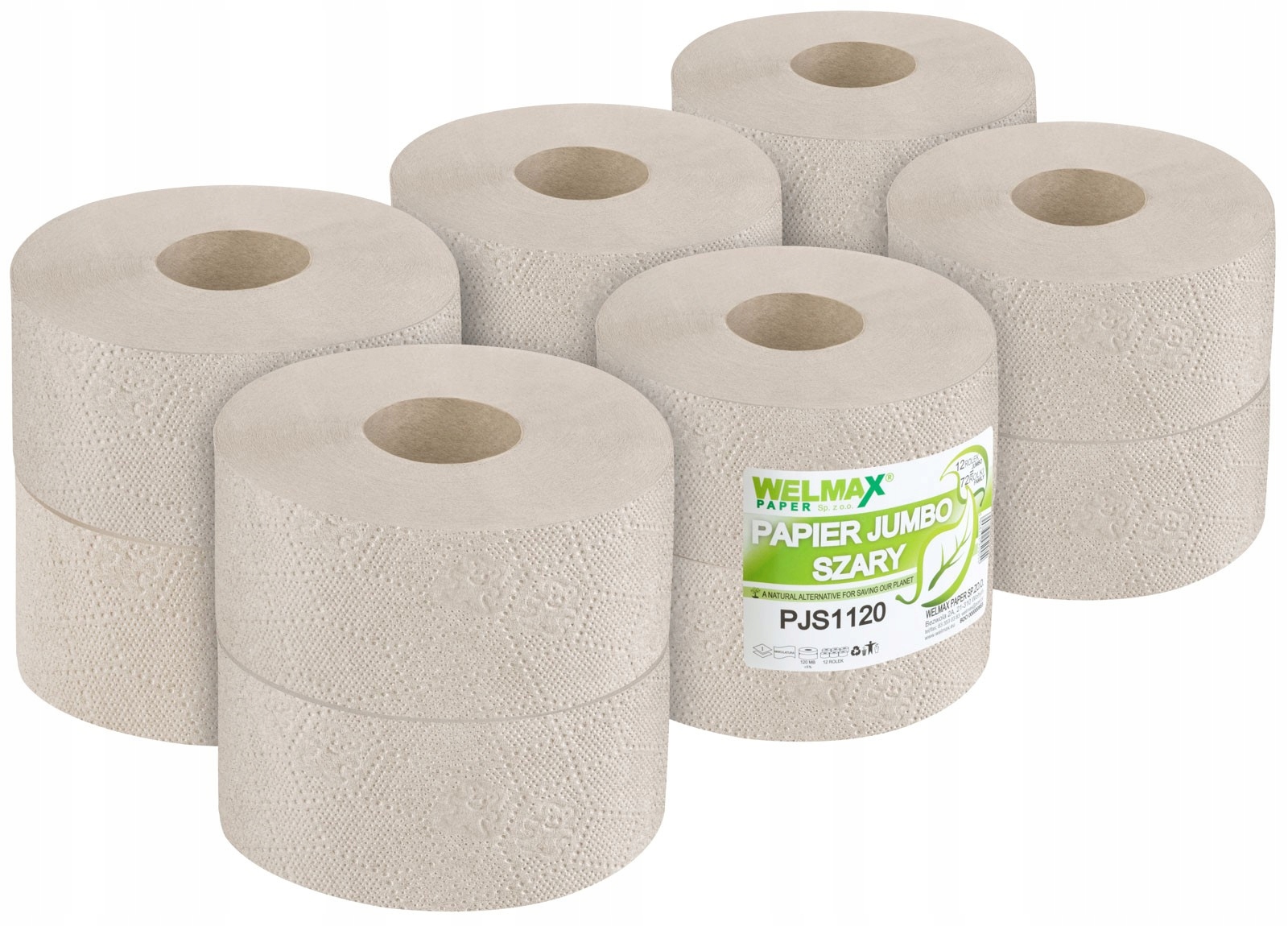 

Papier Toaletowy Jumbo Szary Podajnika 12szt Eko