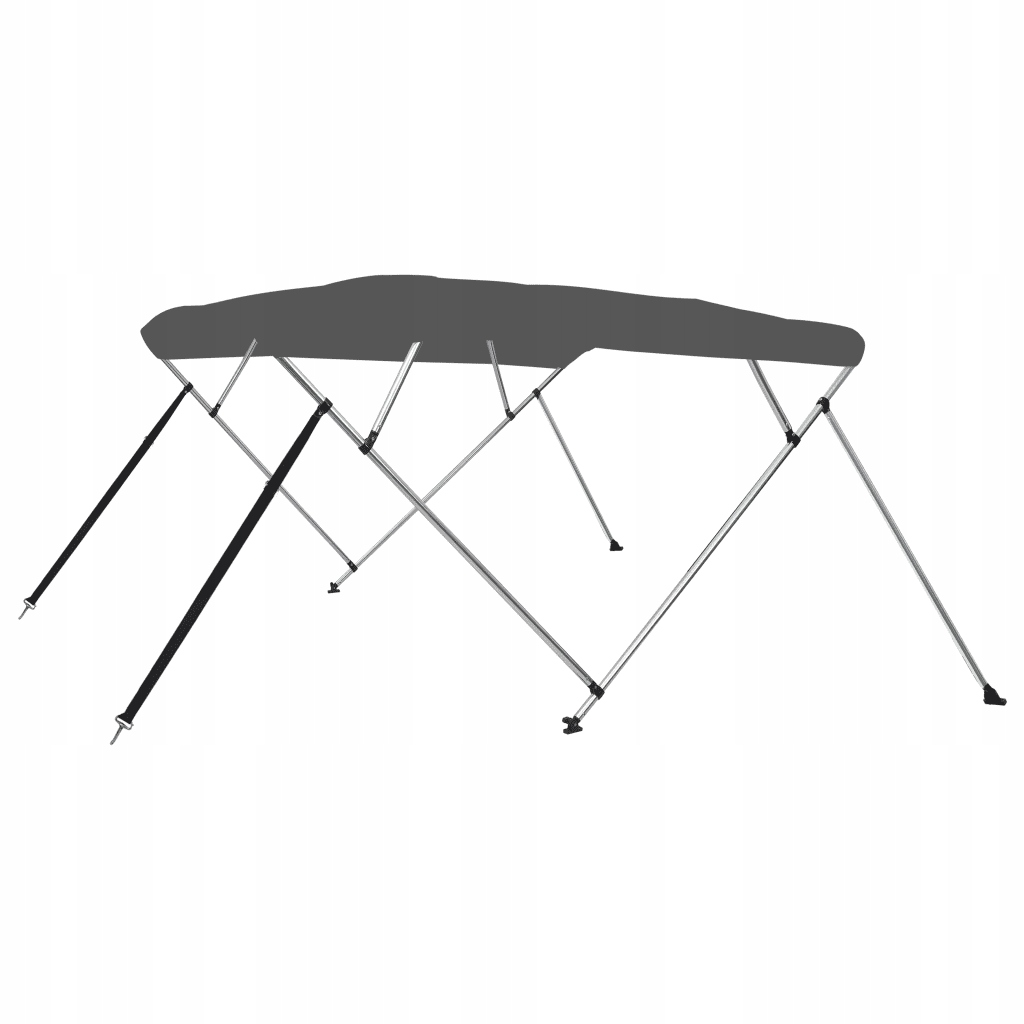 Bimini stříška antracitová 243 x 210 x 137 cm z eloxované oceli