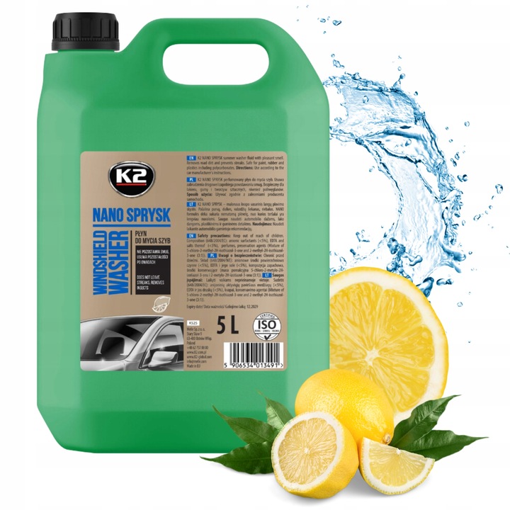 K2 Nano Sprysk Płyn Do Spryskiwaczy Letni 5L