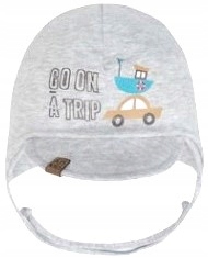 CZAPKA WIĄZANA WIOSENNA PODWÓJNA r.48-50 1-2 L