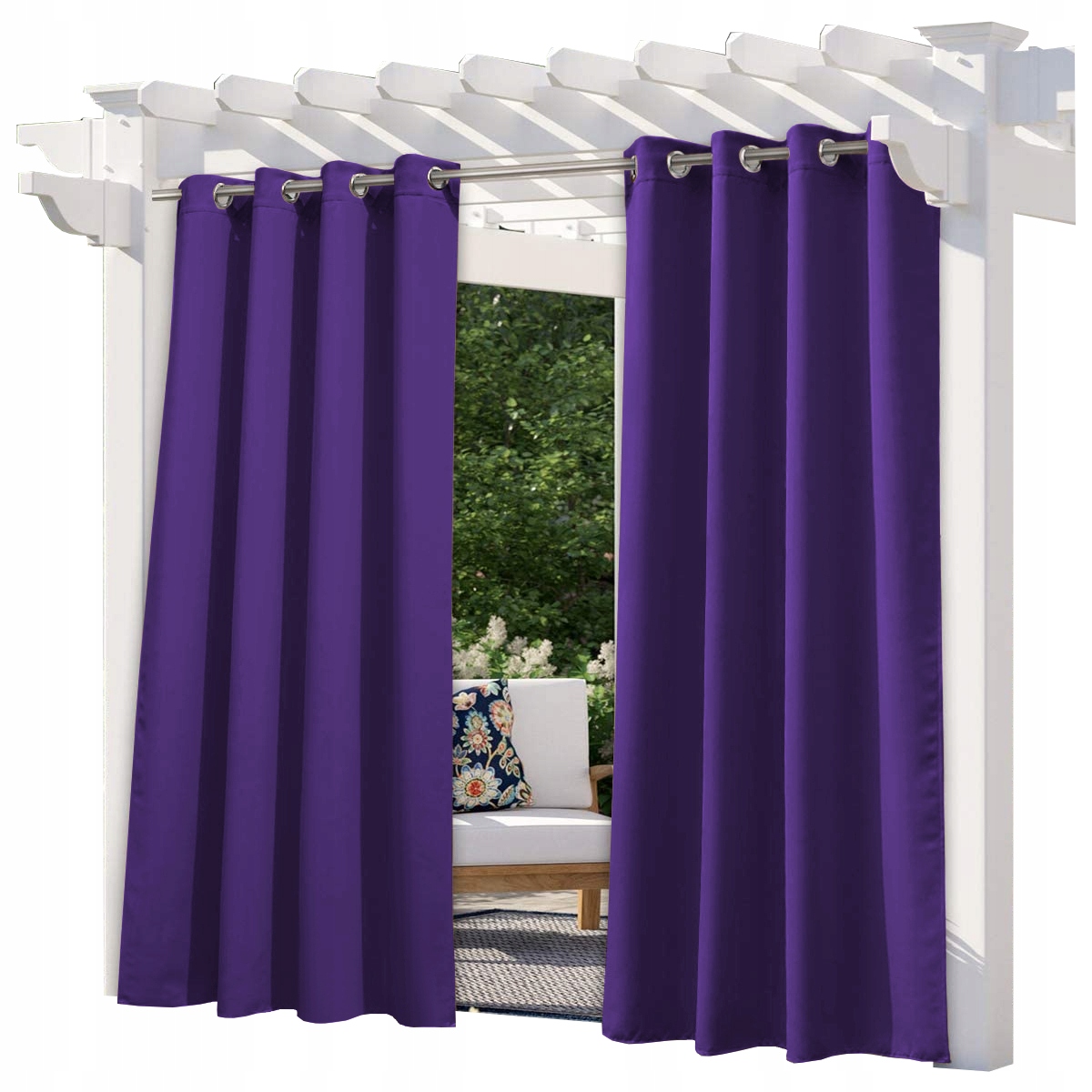 Zasłona ogrodowa na taras do altany 155x200 fiolet