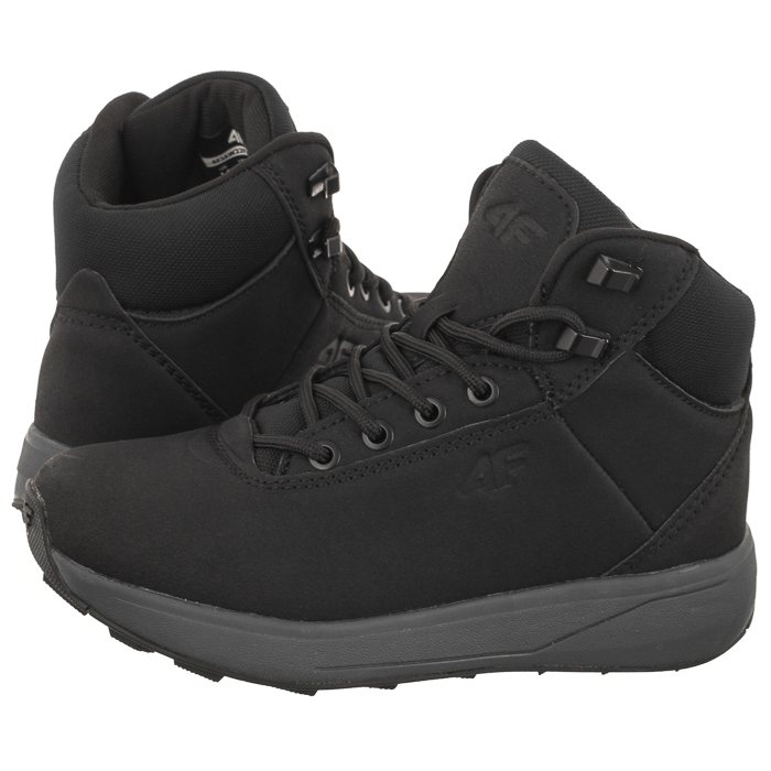 Buty Trzewiki dla Dzieci 4F Deep Black Czarne