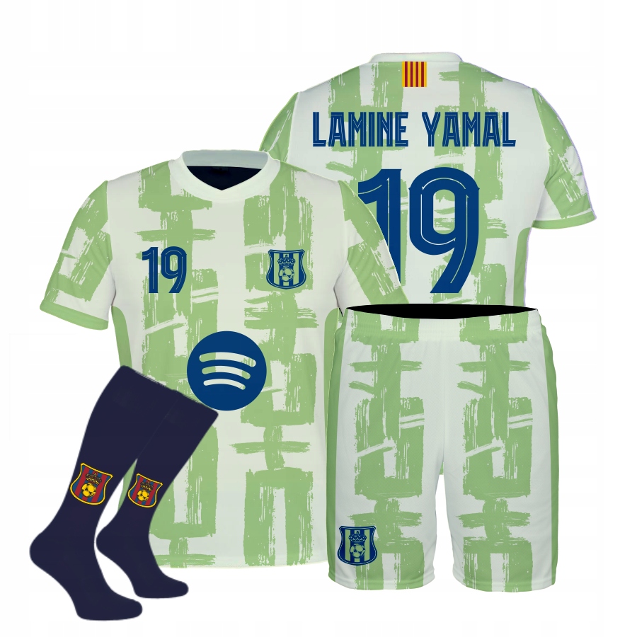 Sada outfitů Yamal Seledyn, tričko kraťasy štulpny , velikost M-164