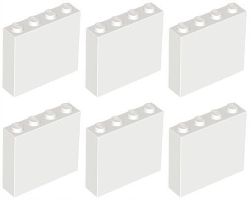 

Lego 49311 Klocek Słup 1x4x3 biały (24g) 6 szt.
