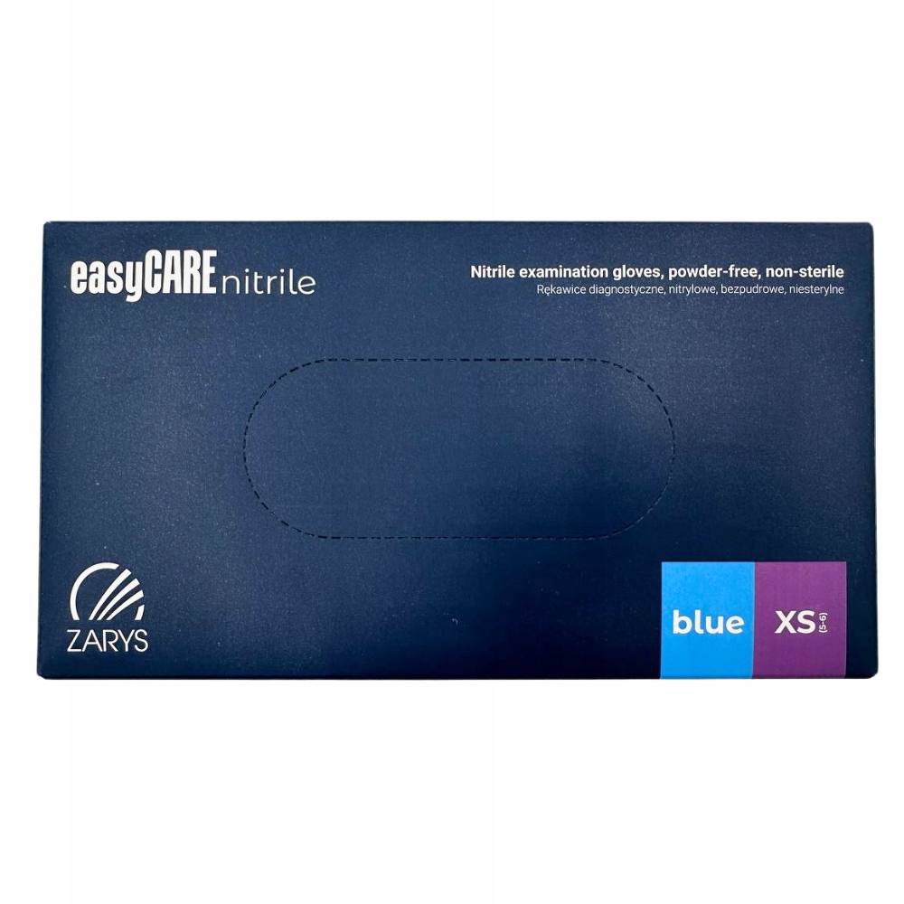 Nitrilové rukavice Zarys easyCARE modré, XS 100 ks