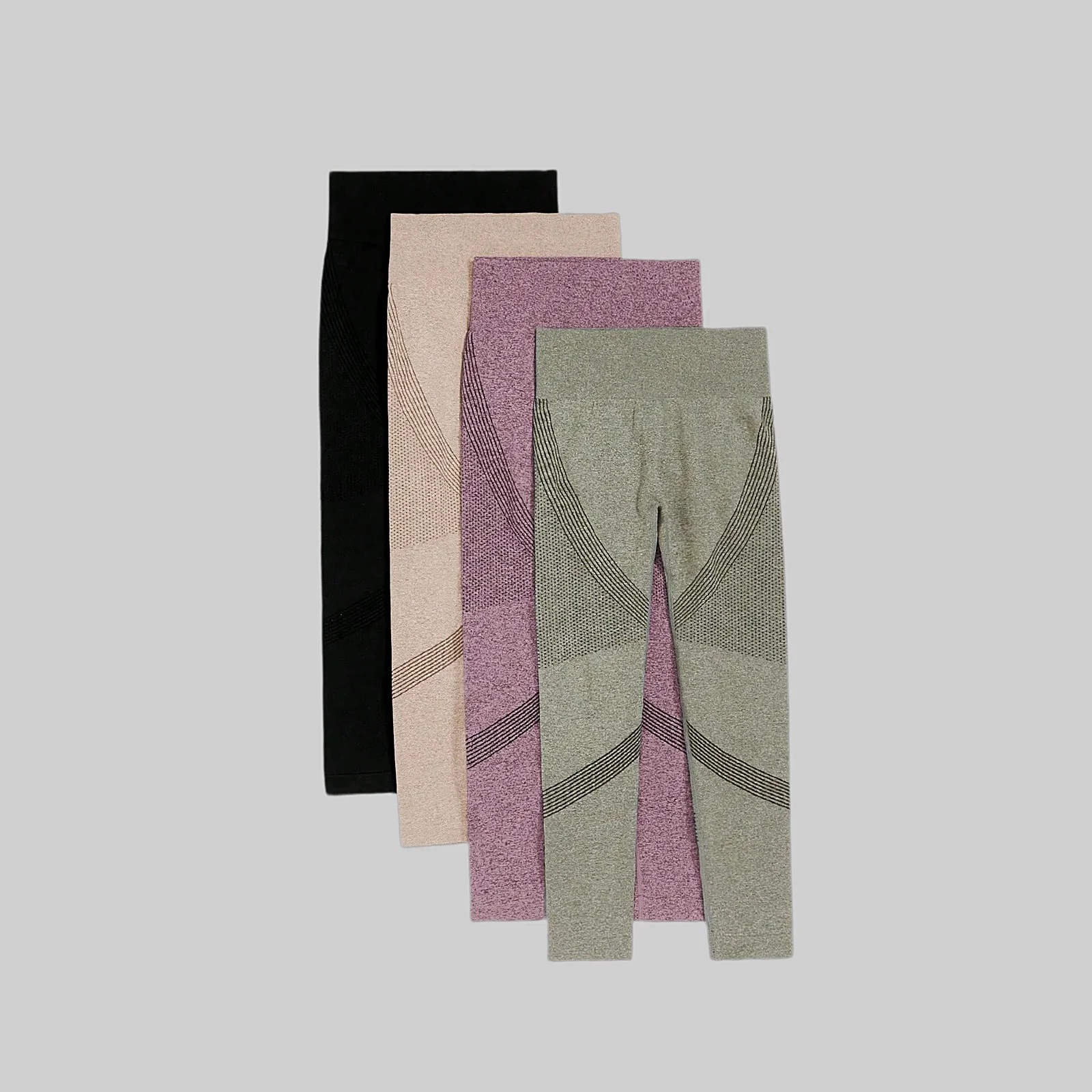 Legginsy Sportowe treningowe bezszwowe wysoki Stan 4-PAK L 40