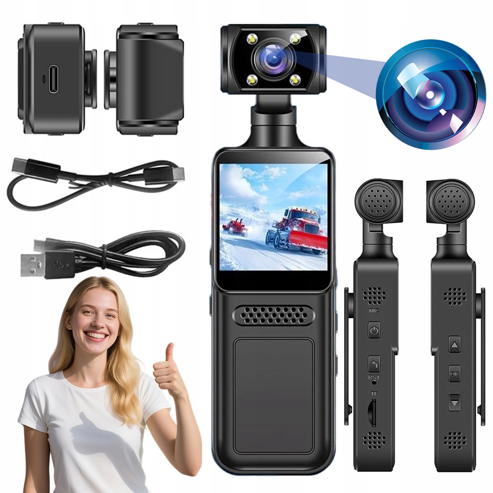 4K Sportovní Záznamník S Wifi Nahrávání Videa Akční Kamera Typ-c Černá