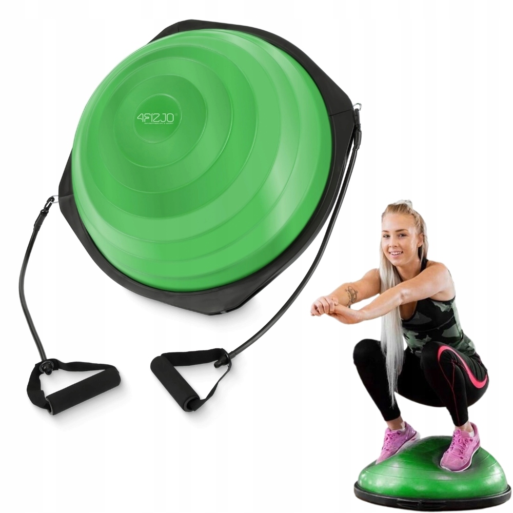 Półpiłka Równoważna piłka do balansowania do ćwiczeń trening 4FIZJO zielona