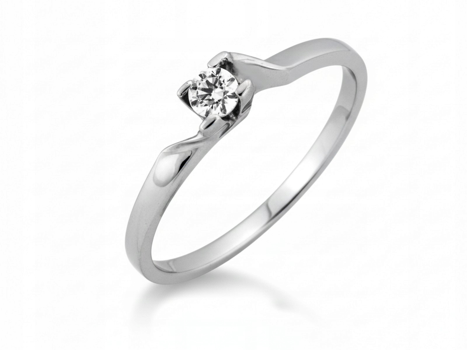 Zlatý dámský prstýnek 585 zirkon bílé zlato efektní jako dárek 14k