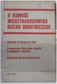 O jedność Międzynarodowego Ruchu Robotniczego -