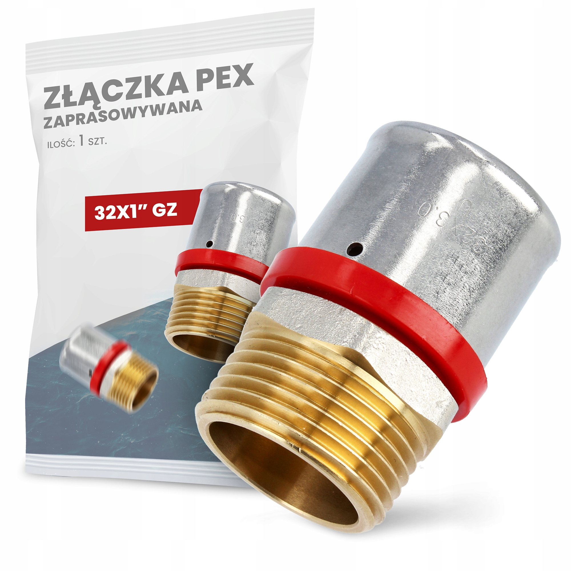 

Złączka Pex 32 x 1 Gz zaprasowywana zaciskana