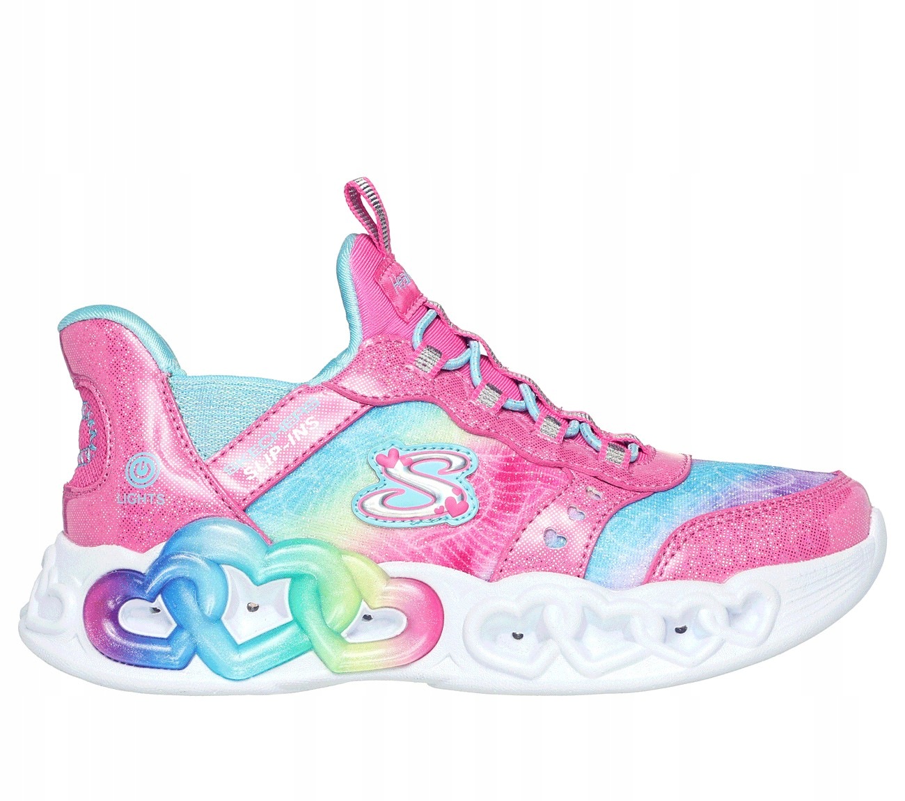 Buty młodzieżowe Skechers Slip-ins: Infinite Heart Lights 303755L Pkmt