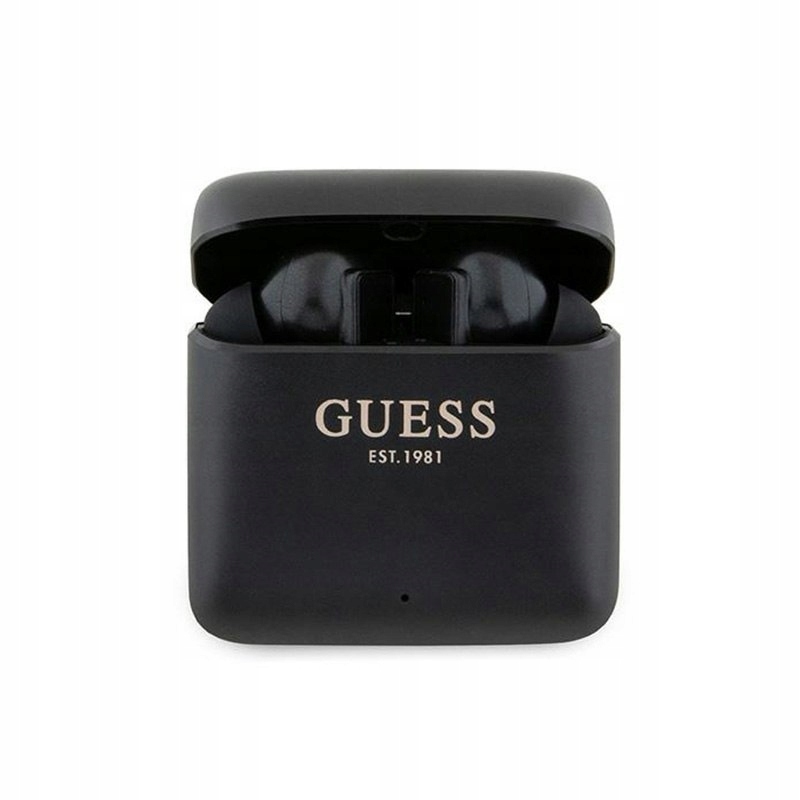 Guess Tisknuté logo Tws Bluetooth sluchátka nabíjecí pouzdro (černá)