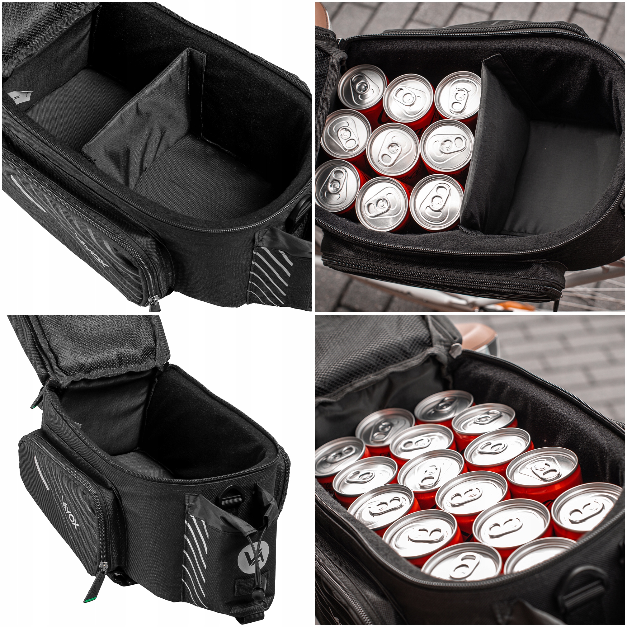 SAKWA ROWEROWA TORBA NA BAGAŻNIK PODRÓŻNA + POKROWIEC WODOODPORNA VAYOX Pojemność 12 l