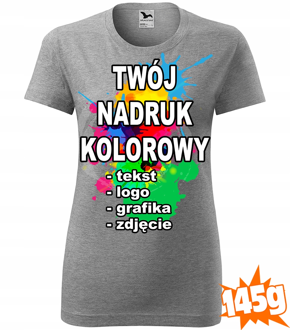 

Koszulka Z Własnym Nadrukiem zdjęcie damska S 12