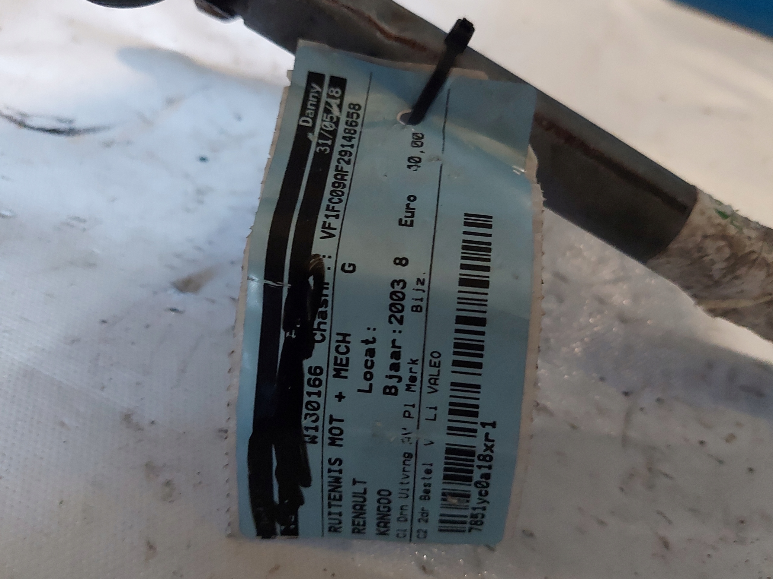 wiper mechanism KANGOO 2001 R 54115517 front