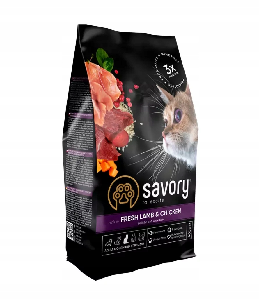 Savory Karma Sucha Z Jagnięciną I Kurczakiem Dla Kotów Dorosłych Ster. 2 Kg