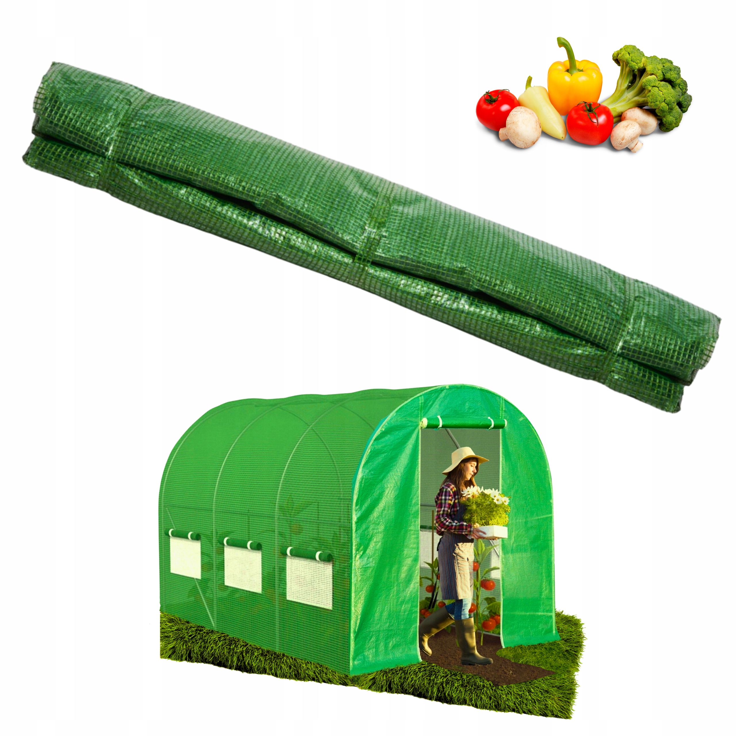 Fólie [6 m²] Vyztužená! 3x2x2 m Pro zahradní tunel Foliová fólie