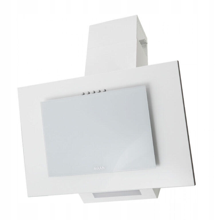 Okap Kuchenny Maan Vertical 60cm Biały Ścienny Szkło Led Cichy Mocny