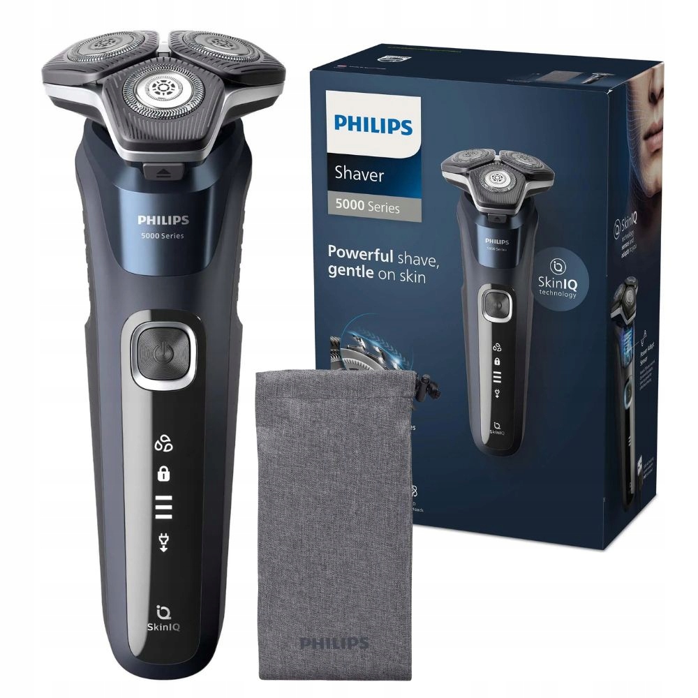 Pánsky holiaci strojček Philips Shaver 5000 S5885/10 Zastrihávač puzdro SkinIQ