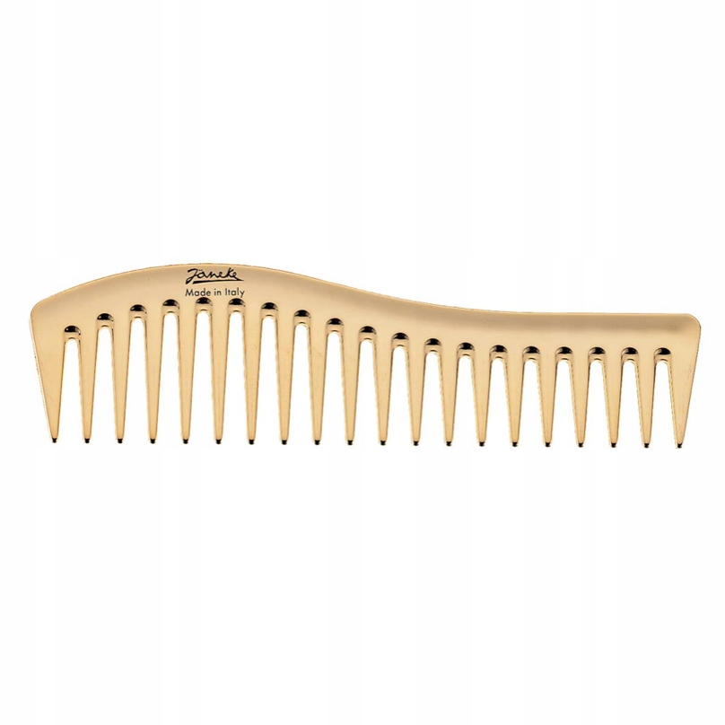 Janeke Wavy Comb hřeben pro všechny typy vlasů Zlatý