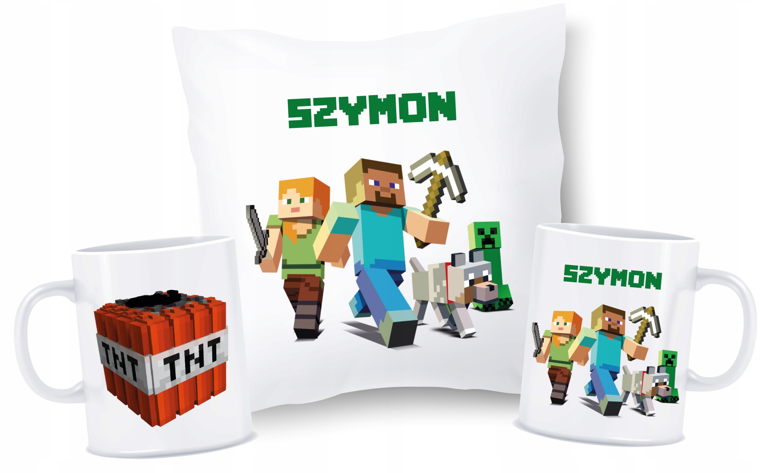 

Zestaw Poduszka Kubek Minecraft Twoje Imię