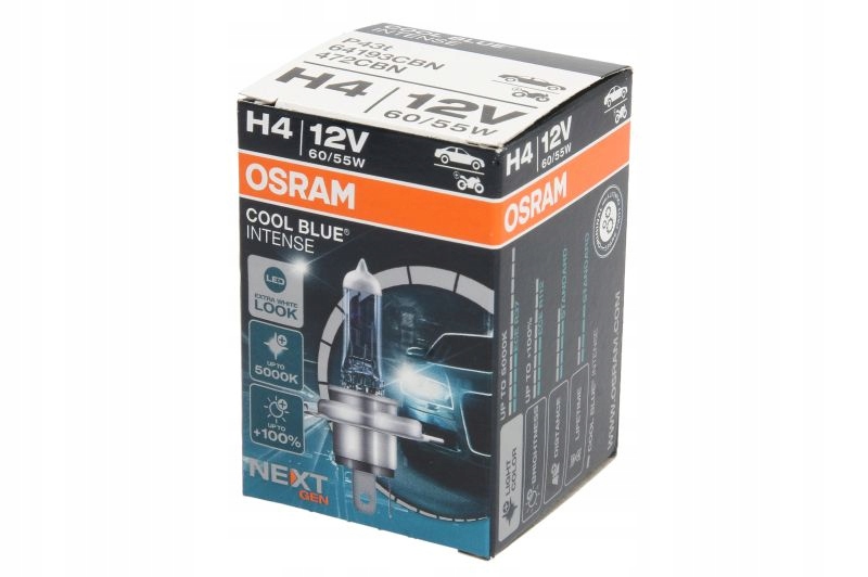 

Żarówka Osram H4 12V Cool Blue Intense 5000K 1 szt