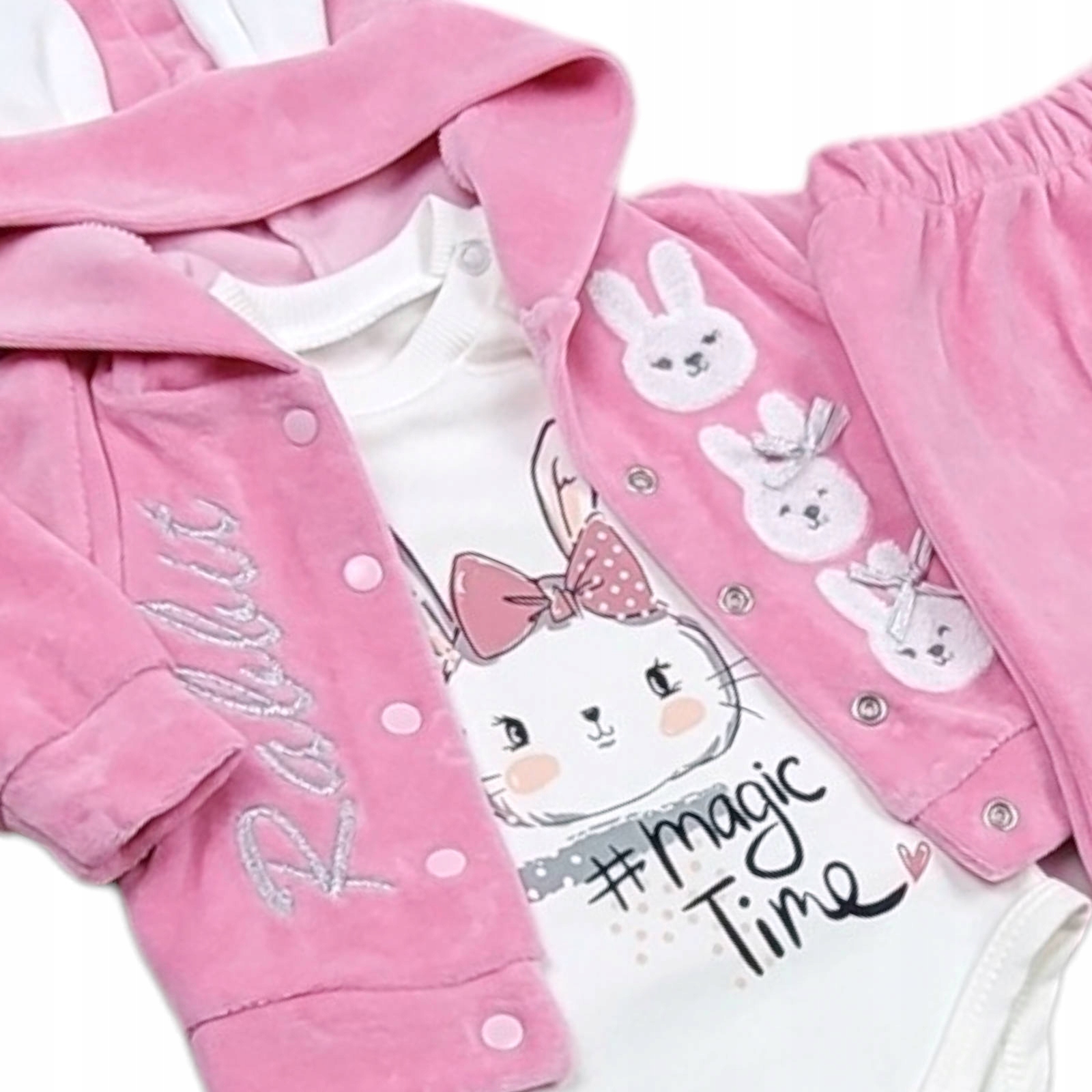 KOMPLET NIEMOWLĘCY DLA DZIEWCZYNKI 3 CZĘŚCIOWY 62 Marka Inna marka