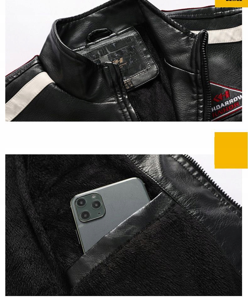 MĘSKA KURTKA MOTOCYKLOWA SKÓRZANA SPORTOWA Moda Długość całkowita 1-1 cm