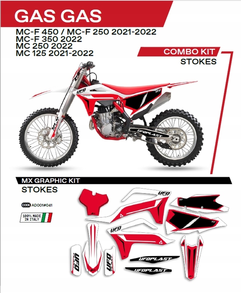 Ufo Sada Nálepiek (oklein) Gas Gas MC 125 '21-'22 MC 250 '22 Mcf 250/3