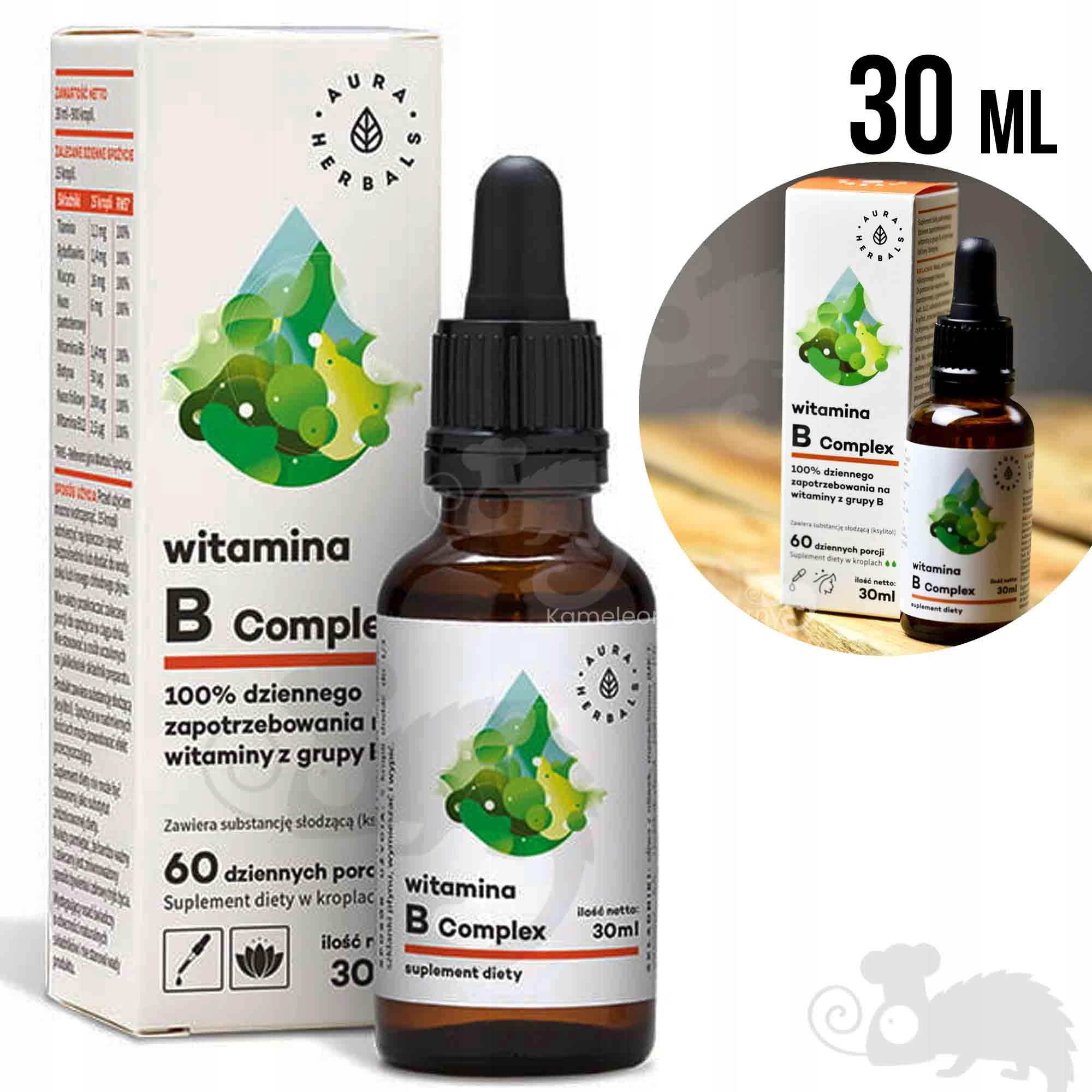 

Witamina B Complex B1 B2 B3 B5 B6 B12 krople 30ml