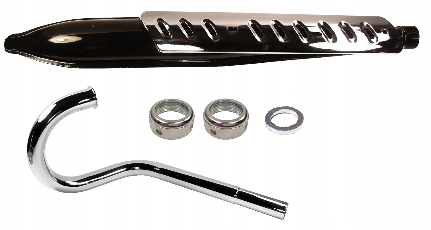 ROMET MOTORYNKA - TŁUMIK KOLANKO NAKRĘTKA ŚWIECA