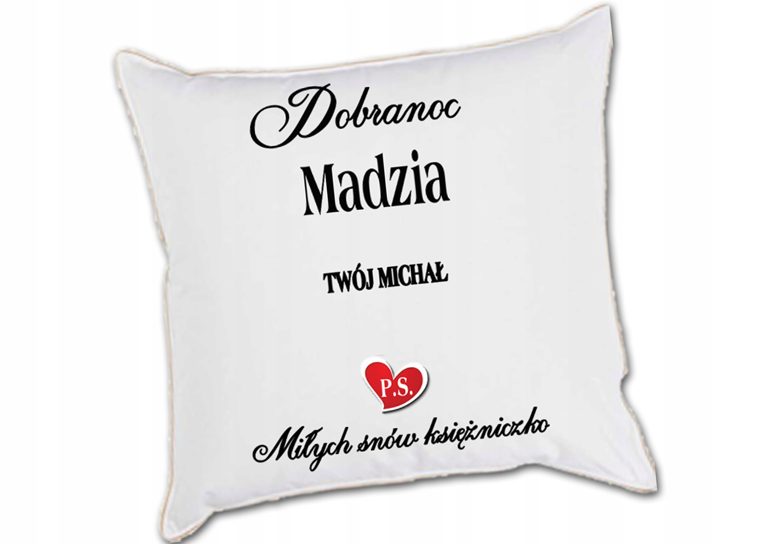 PODUSZKA NA WALENTYNKI DLA NIEJ 40 cm+ TWOJE IMIĘ