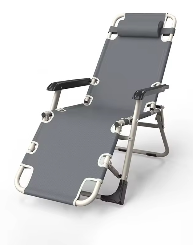 Leżak Plażowy Ogrodowy turystyczny Grawitacyjny składany poduszka