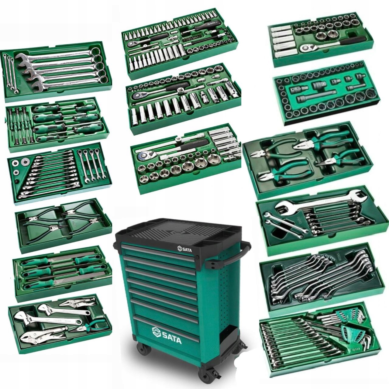 Dílenský Vozík Skříňka Na Nářadí 7 Zásuvek 299 ks Sata Pro ST09928G