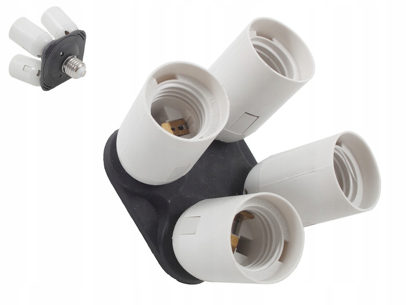 

Rozdzielacz E27 1 Na 4 Żarówki rozgałęziacz