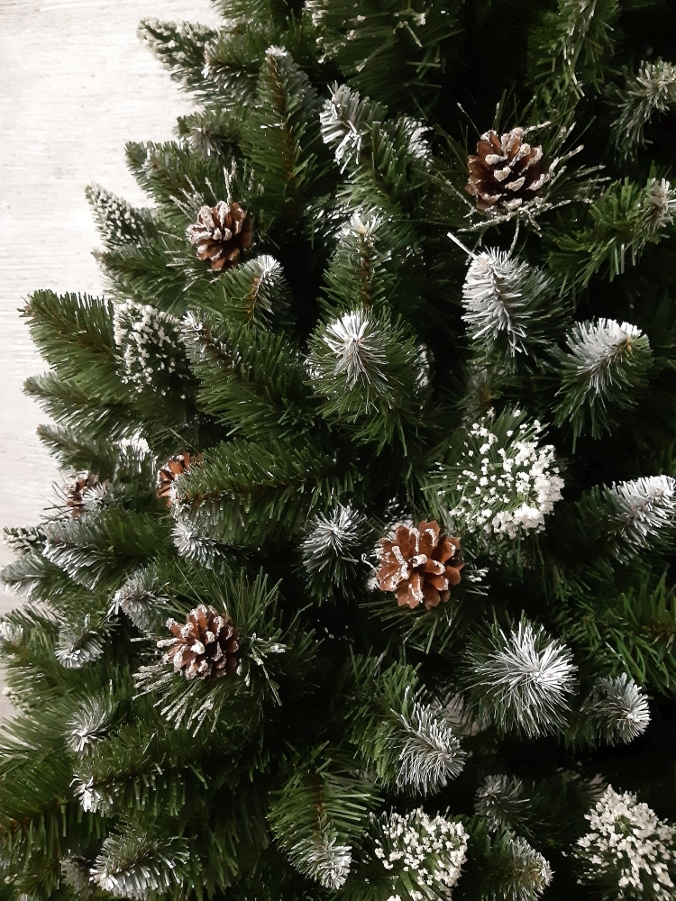 CHOINKA SZTUCZNA DIAMENTOWA SZYSZKI BROKAT 120 cm Rodzaj choinki sztuczna