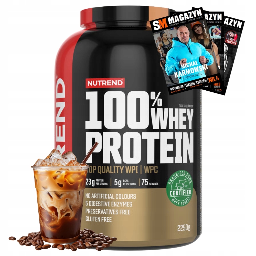 Nutrend 100% Whey Protein 2250 g Syrovátkový Koncentrát (wpc Koncentrát Izolát)