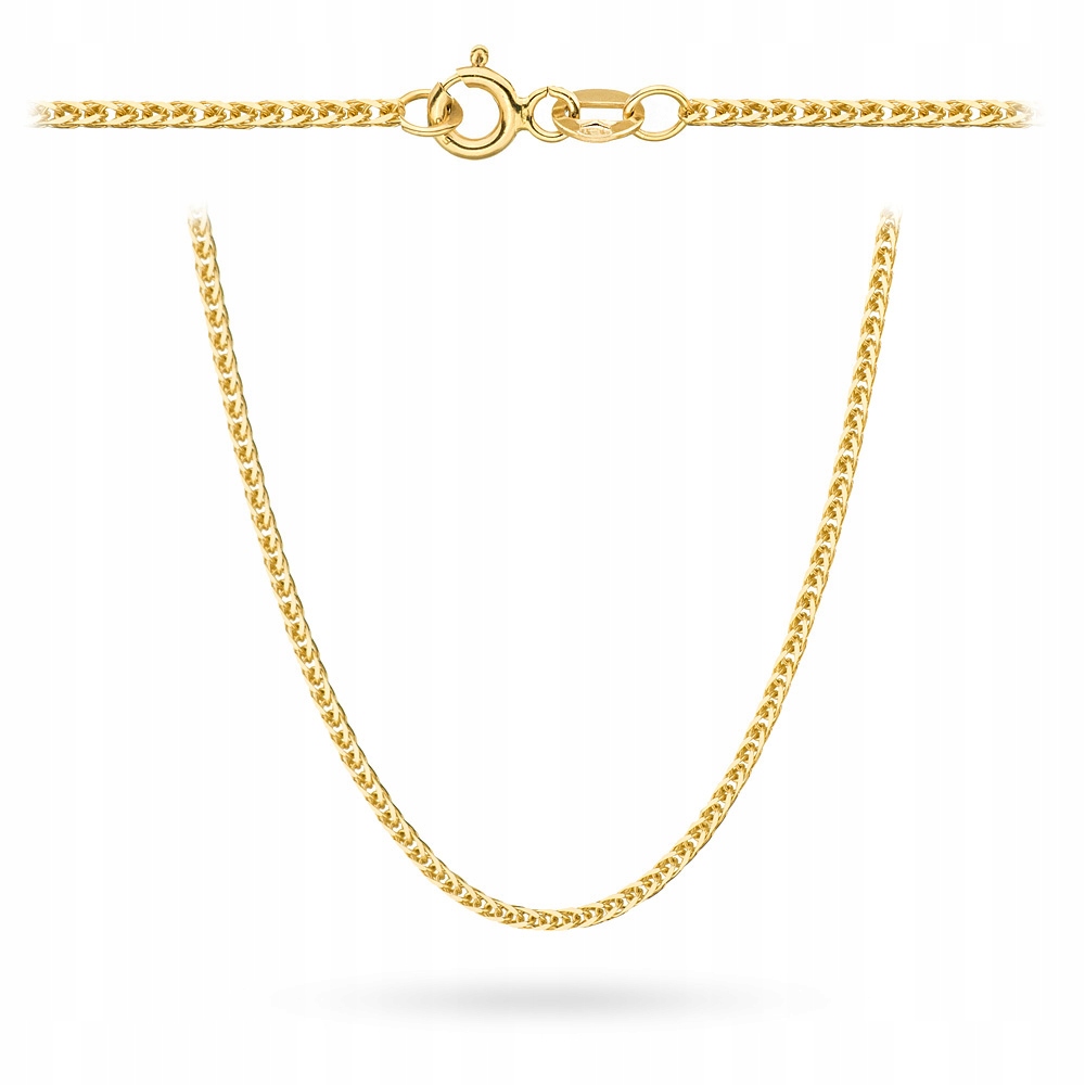 Krásný Zlatý Silný Řetízek Liščí Ocas Třpytící Se 40 CM 585 Jako Dárek