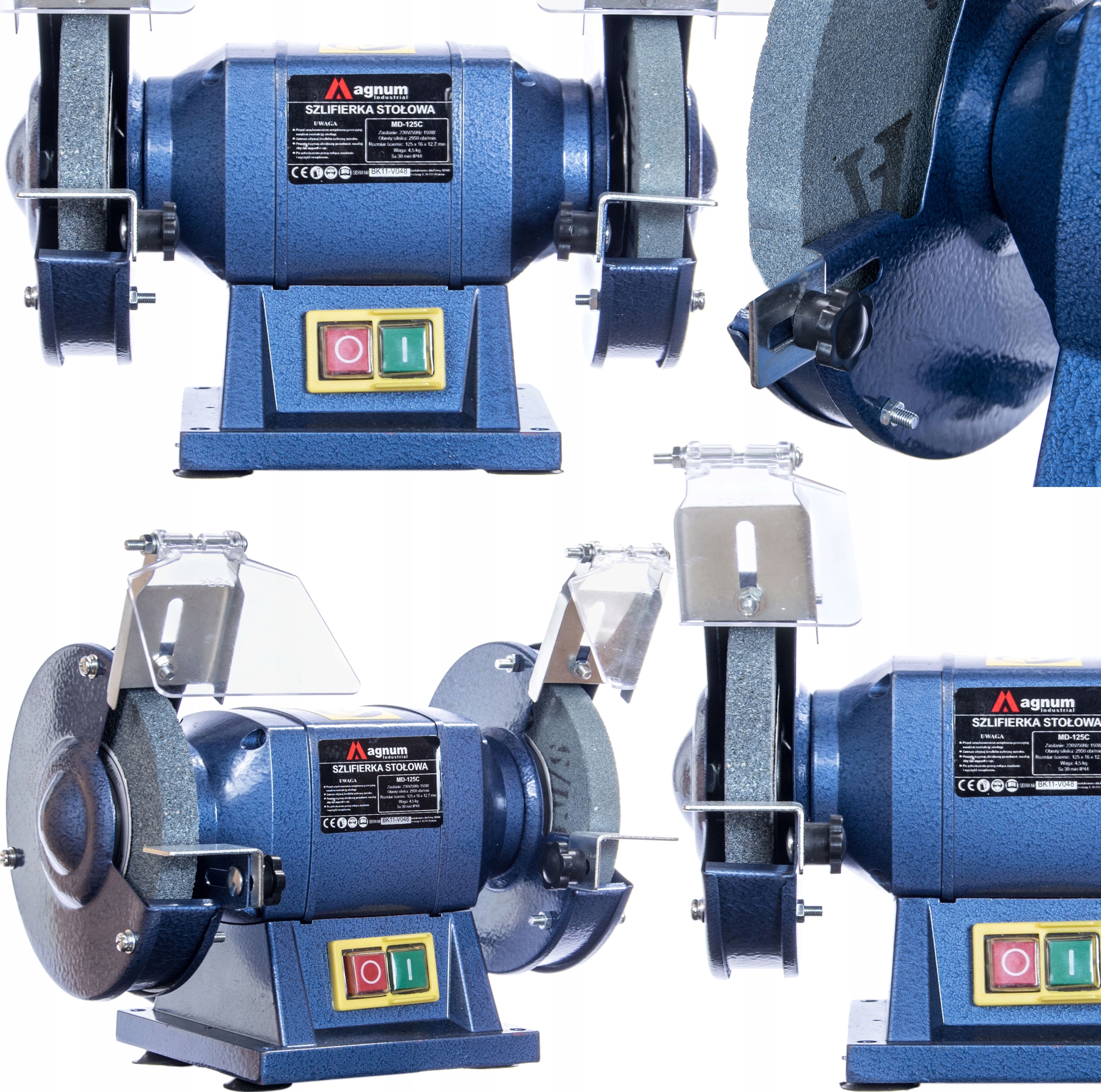 Profesionální Dvoukotoučová Stolní Bruska Magnum DSC125 230V/150W125x16
