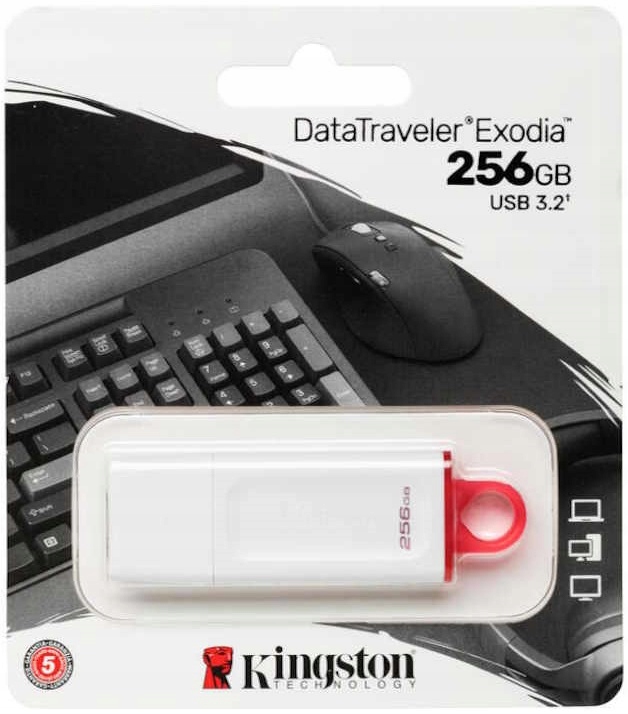 Pendrive Kingston DataTraveler Exodia 256GB 256 Gb Usb 3.2 biały