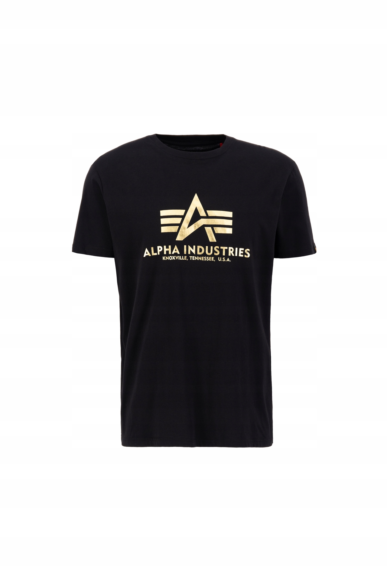 T-shirt męski Alpha Industries Basic Black / Yellow Gold rozmiar L