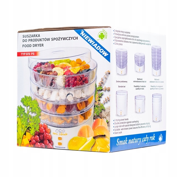 SUSZARKA DO GRZYBÓW OWOCÓW NIEWIADÓW 6 SIT 500 PRODUKOWANA W POLSCE Przeznaczenie grzyby mięso owoce ryby warzywa zioła