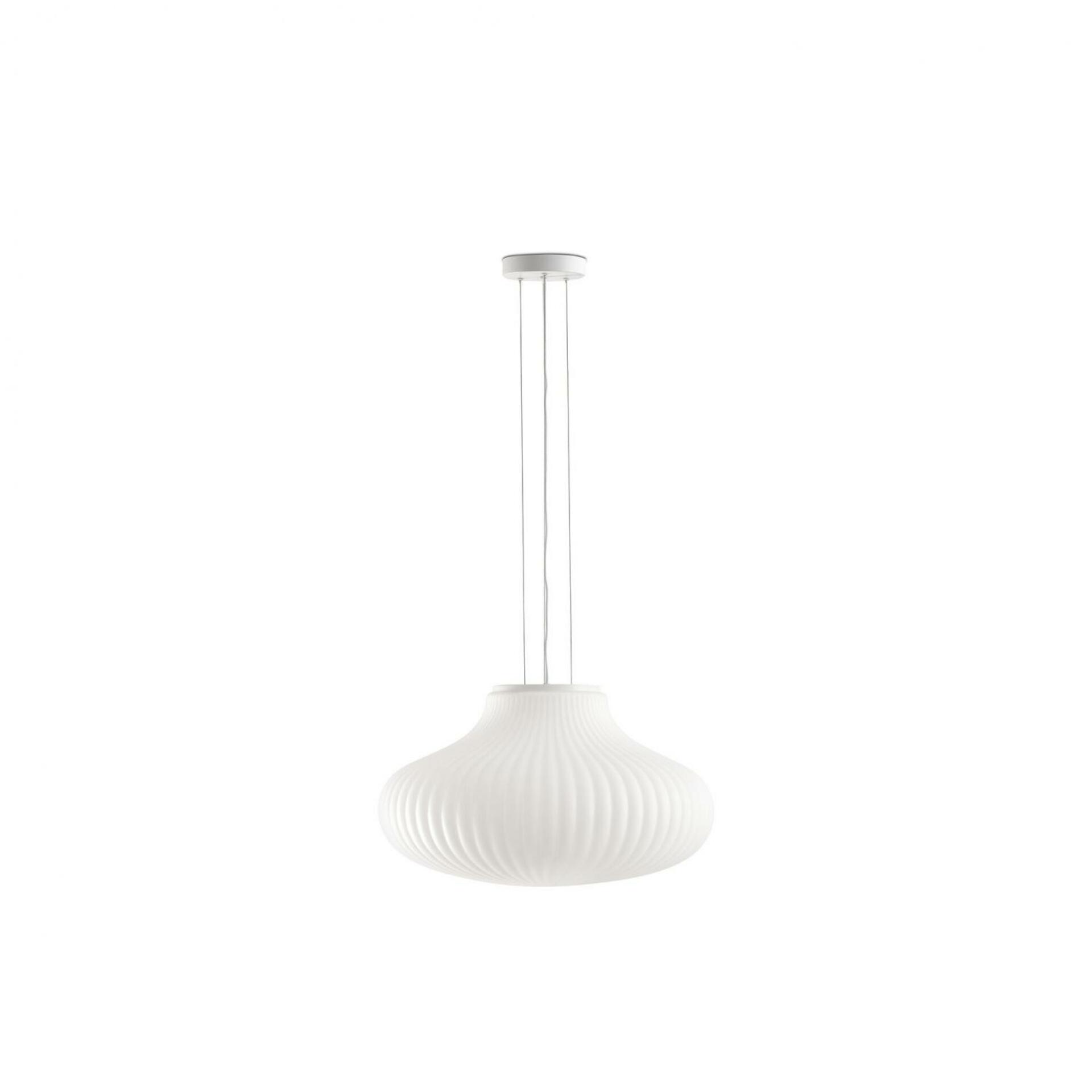 Závesné svietidlo Faro Isabelle 500, biela, designové sklo, priemer 50 cm