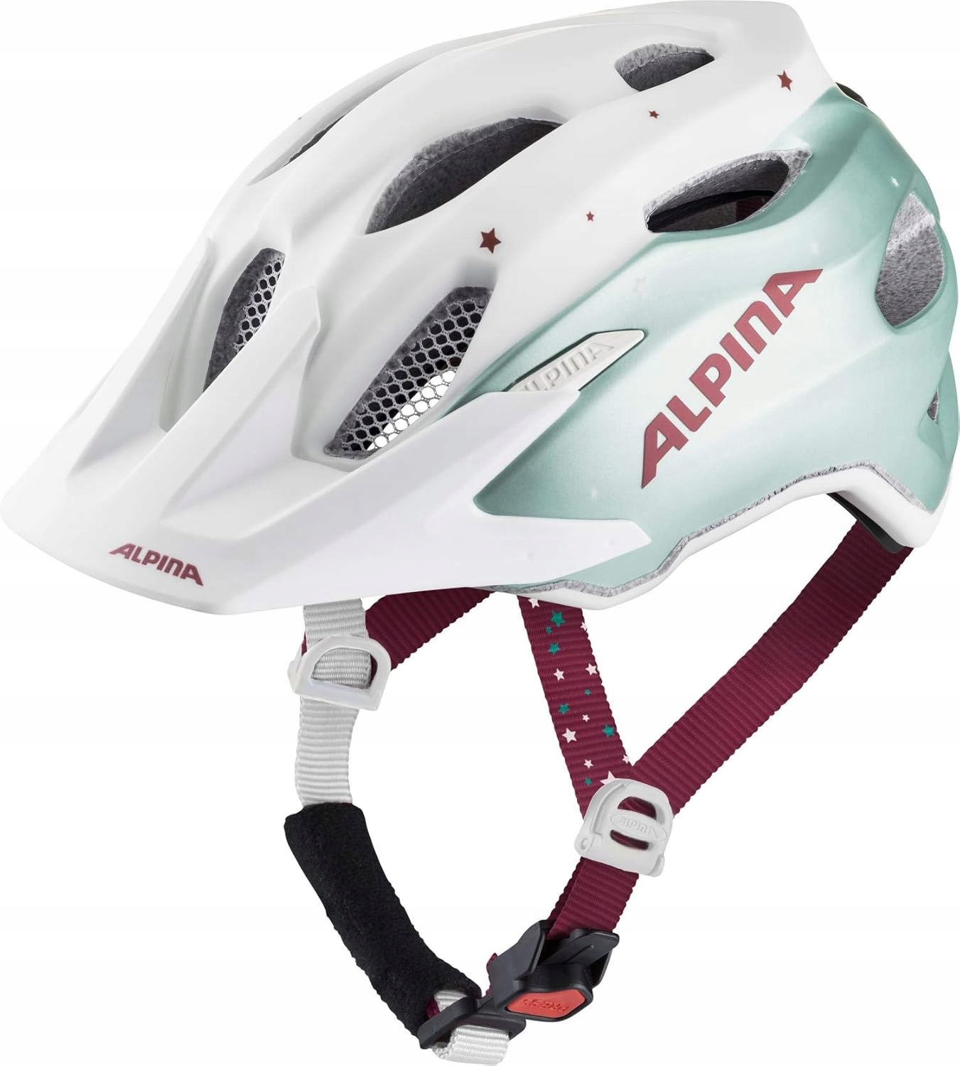 Kask rowerowy Alpina Carapax Jr Pistachio-cherry 51-56 cm